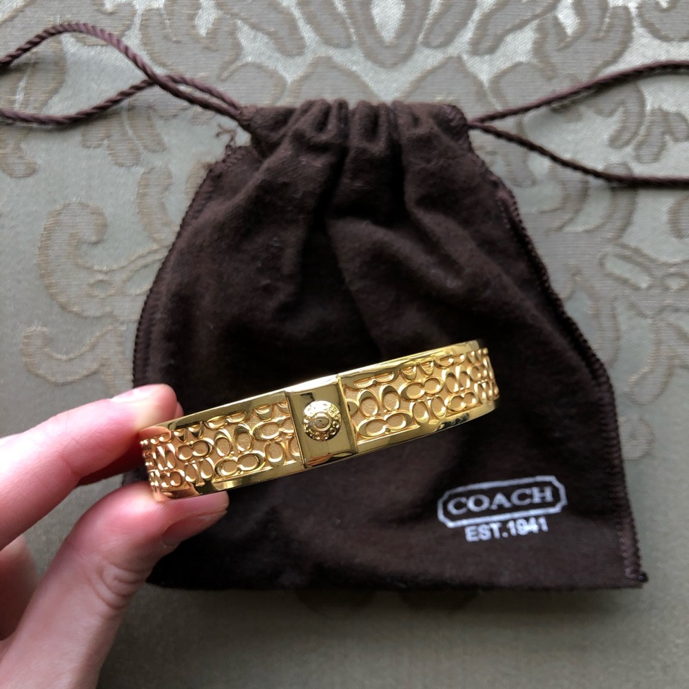 Vintage Coach gold bangle